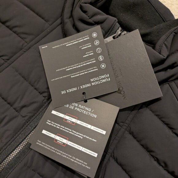 Moose Knuckles Keap Down Bomber Jacket in Black, Large - Picture 3 of 16